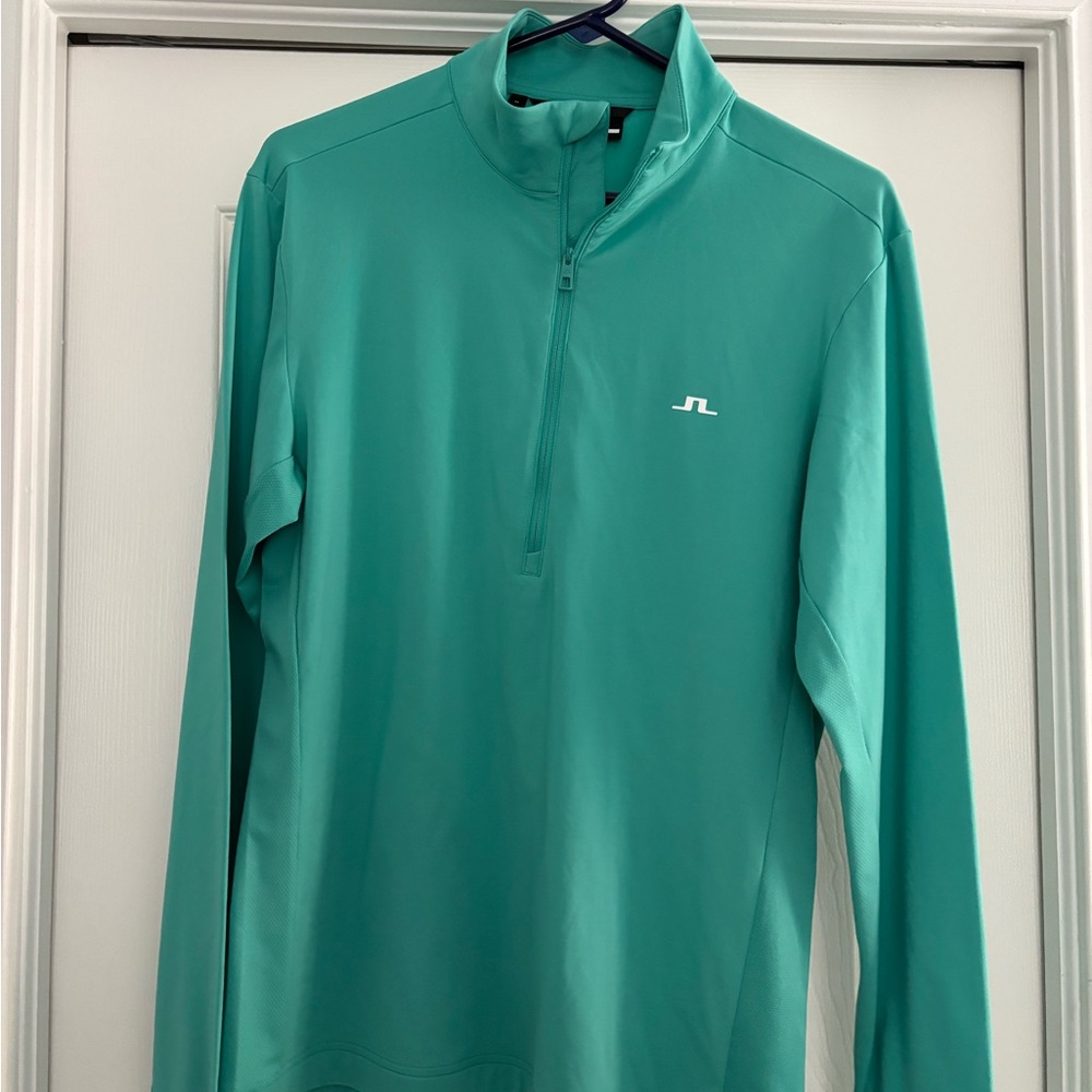 J.Lindeberg Turquoise Quarter-Zip Top size medium